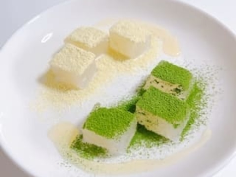 くず餅の抹茶・きな粉がけ